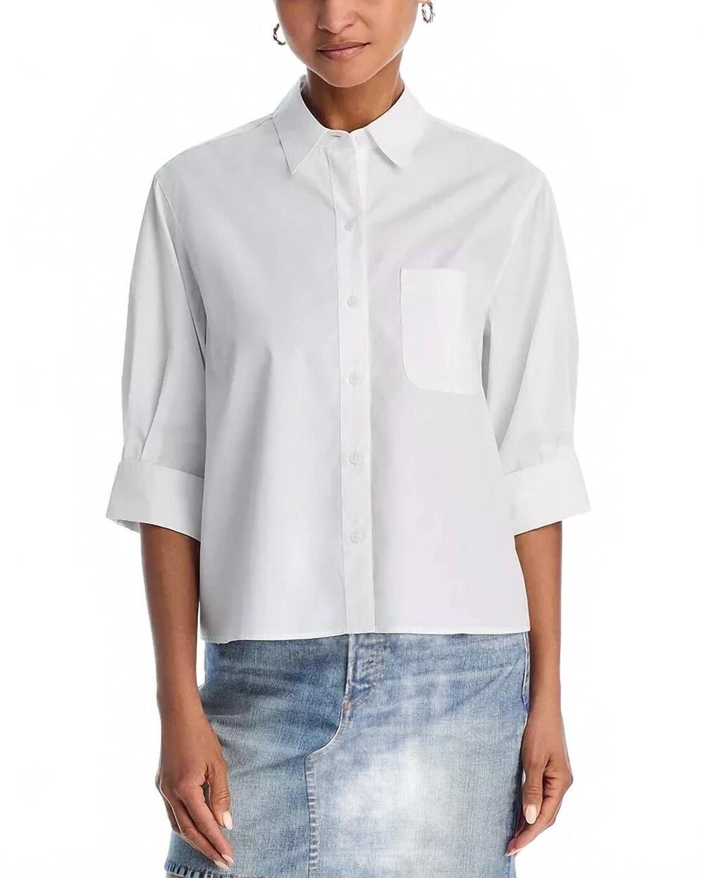 NEW RAG & BONE lucia poplin shirt in white